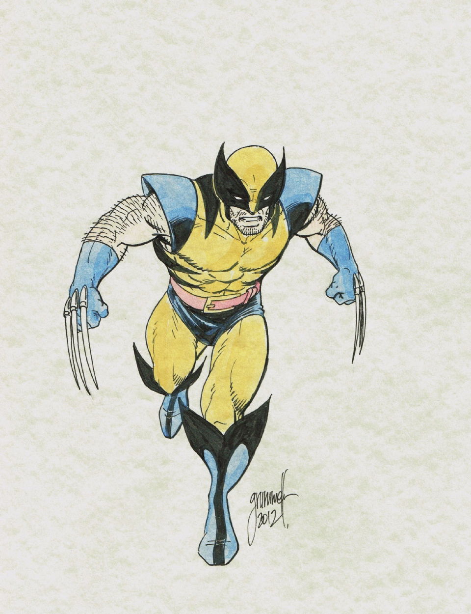 Wolverine Pin-Up - SOLD!, in Byron Hamm's Sold Comic Art Gallery Room