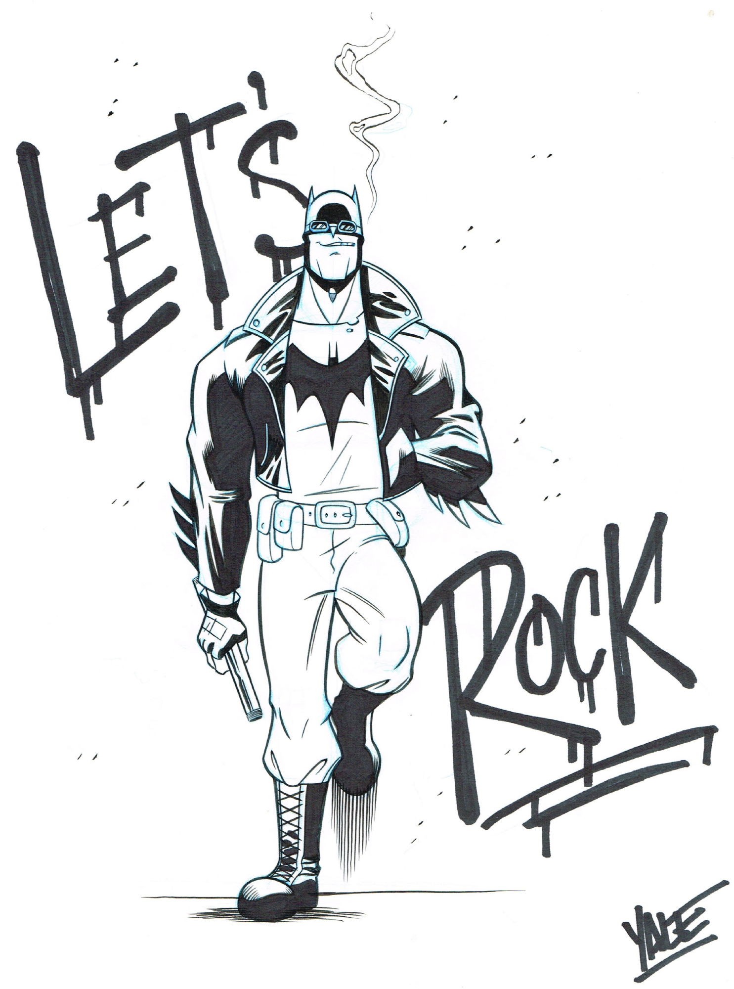 Rockabilly Batman Yale Stewart In Byron Hamms Rockabilly Batman Comic Art Gallery Room 