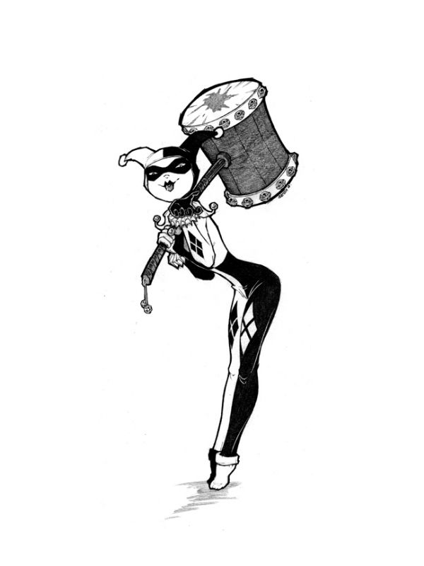 Commission Harley Quinn, in Chris Tressler's Comic Room Comic Art