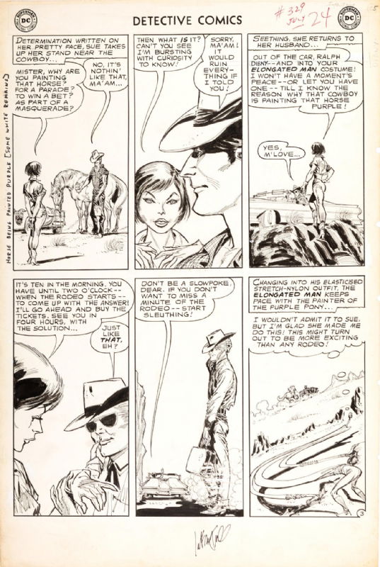 Carmine Infantino self-inked Elongated Man, Detective Comics #329, p. 3 ...