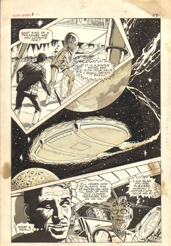 Unpublished Silver Surfer page written by Stan Lee, in Greg Huneryager ...