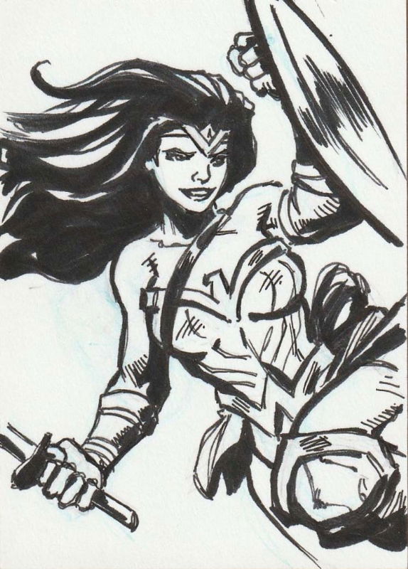 Wonder Woman by Henry Martinez, in Raymond Robinson's Sketch cards ...