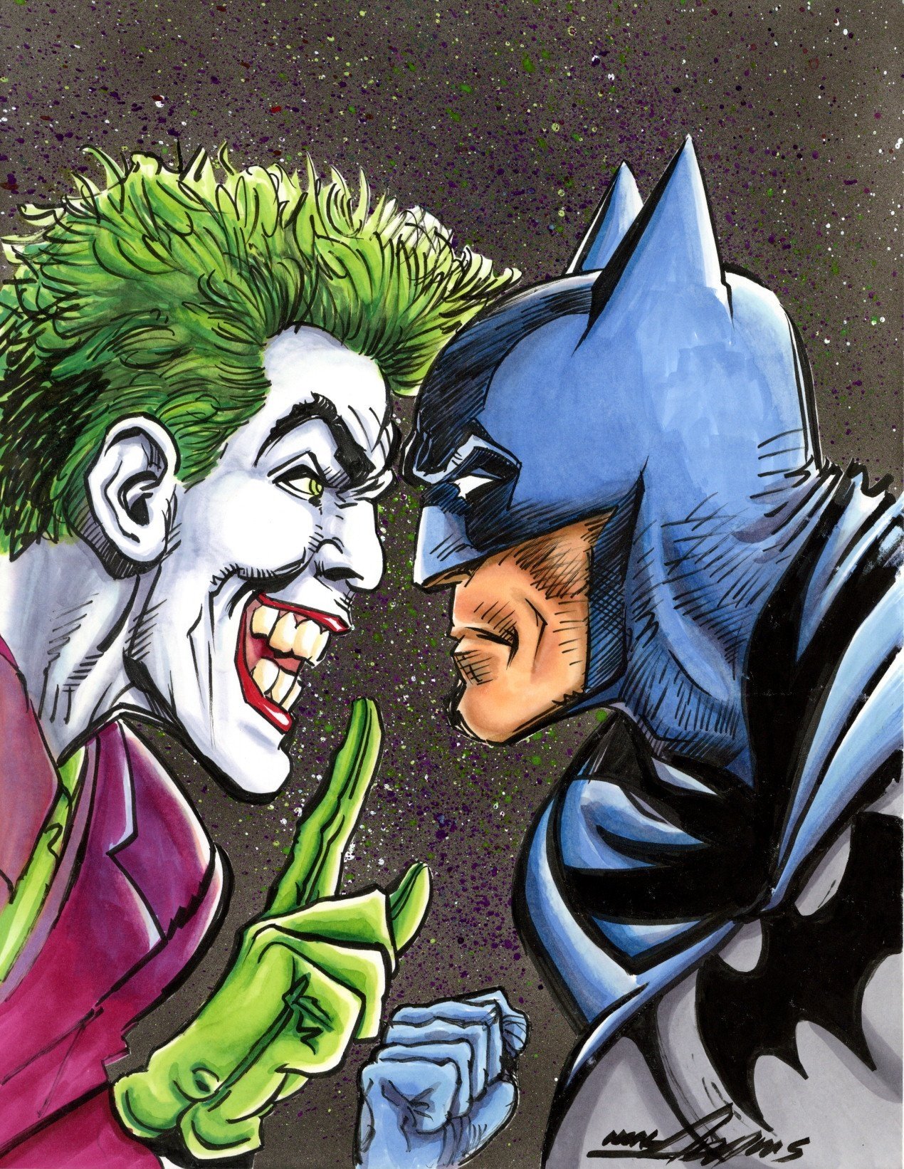 The Joker & Batman Face Off, in Neal Adams Continuity's Commissions ...