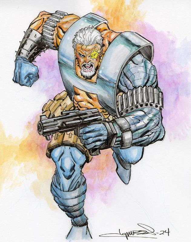 Cable by Aaron Lopresti, in Cello Emm's My purchased comic art Comic ...