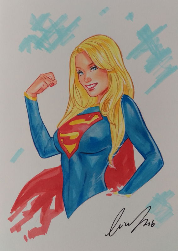 Supergirl By Elias Chatzoudis In Michael Barrera S Elias Chatzoudis Comic Art Gallery Room