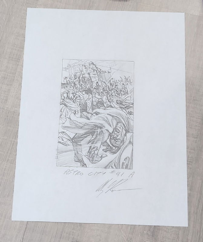 Alex Ross Sketch AstroCity In Nicolas Weber S LCCAF Comic Art Gallery Room