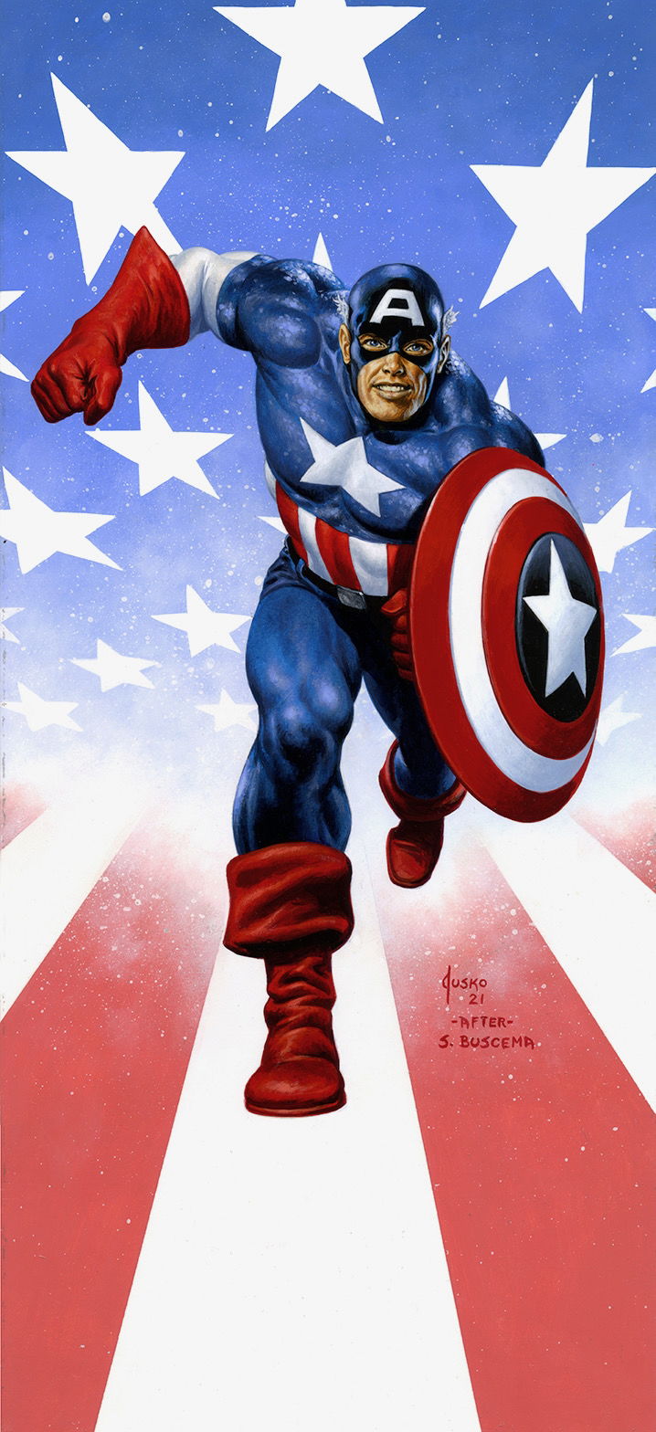 CAPTAIN AMERICA 80th Anniversary Corner Box , in JOE JUSKO's