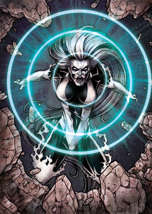 Silver Banshee Base Card Art - DC Comics: Super Villains Comic Art