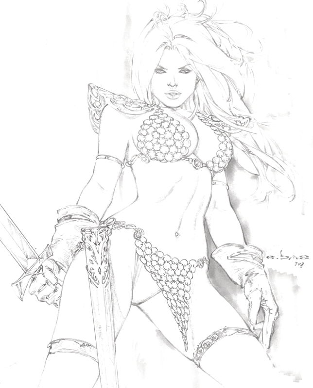 Pinup Red Sonja Ebas In Tj Gs Ebas Gallery Comic Art Gallery Room 0705