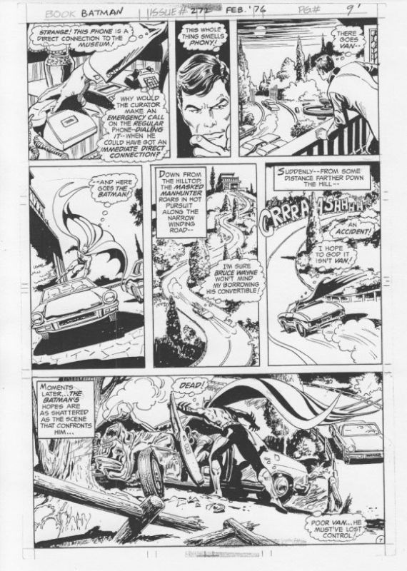 Batman #272 pg 9, in Ronald Montuori's Batman Comic Art Gallery Room