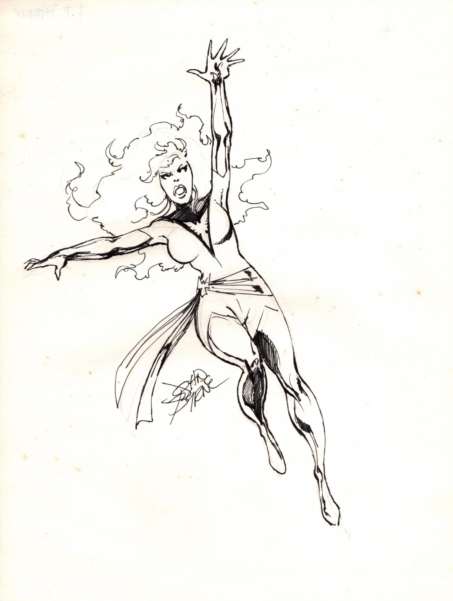 John Byrne Phoenix In Bill Cox S X Men Convention Sketches More Comic Art Gallery Room