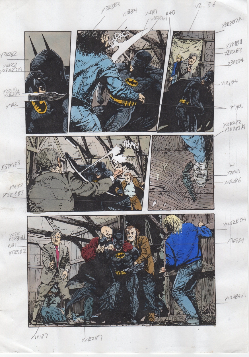 Batman / Phantom Stranger pg 36 Painted color guide , in dale jackson's  Arthur Ranson Batman Comic Art Gallery Room