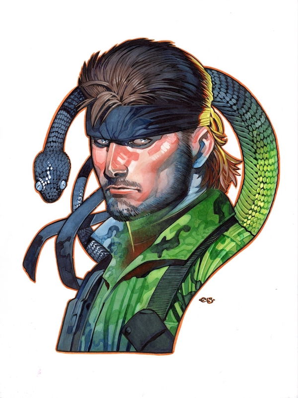 Snake from Metal Gear Solid , in Giacomo Iori's My Comic Art