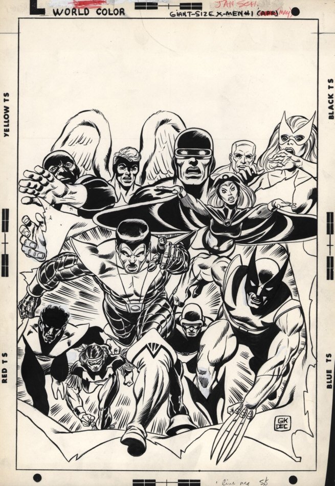 Giant Size X-men 1 Cover Comic Art