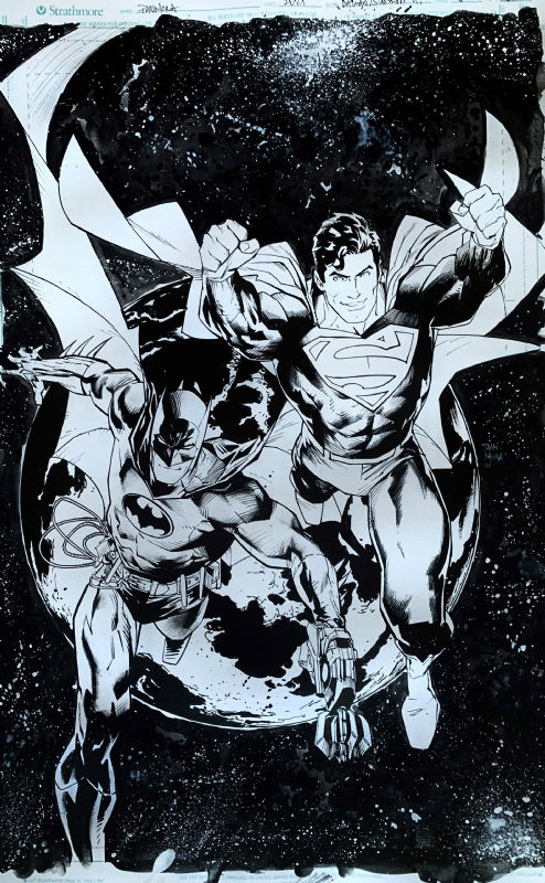 Batman Superman Worlds Finest 2 Cover By Dan Mora In Myron Tays Dan Mora Comic Art Gallery