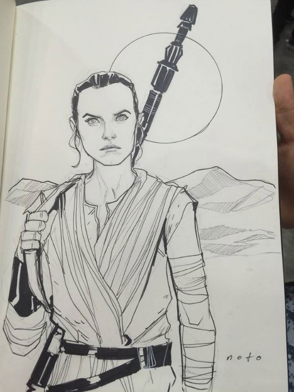 Rey by Phil Noto, in Myron Tay's Other Artists Comic Art Gallery Room