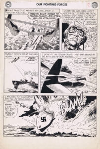 Heath - P-38 makes E-boat go BLAM!, 1958, 2X, Comic Art