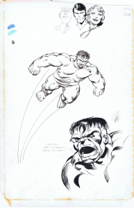 Byrne - Hulk Inked Sketches, 1986 Comic Art