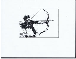 Jeffrey Jones - Female Archer Comic Art