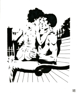 Ken and Elyse Park Bench, Comic Art