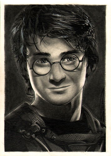 Harry Potter, in Randy Siplon's Portraits Comic Art Gallery Room