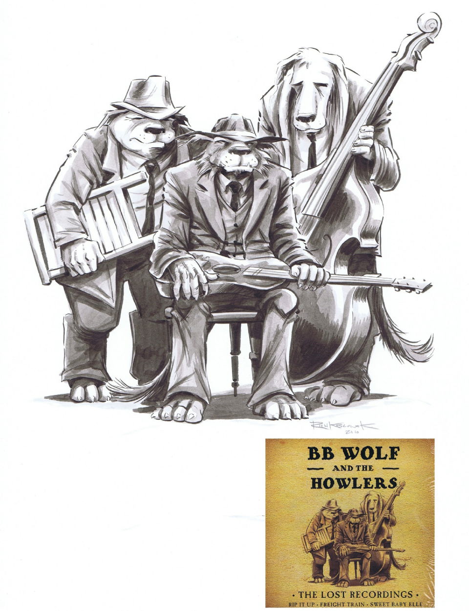 B.B. Wolf CD Cover By Rich Koslowski, In LEN CALLO 's CD/Record/Poster ...