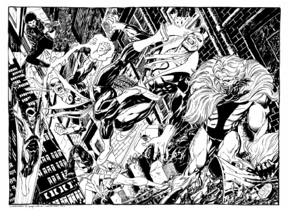 Byrne - Iron Fist Battle Royale Comic Art