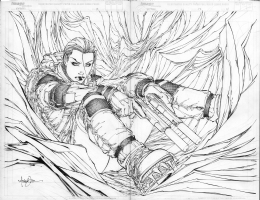 Fathom #13 pages 13-14 (Tomb Raider), Comic Art