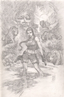 Tomb Raider commission by Marc Silvestri, Comic Art