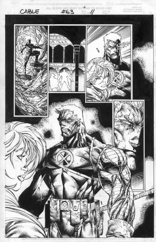 Cable 63 Page 11 In Larry Gravitts Stephen Platt Comic Art Gallery Room