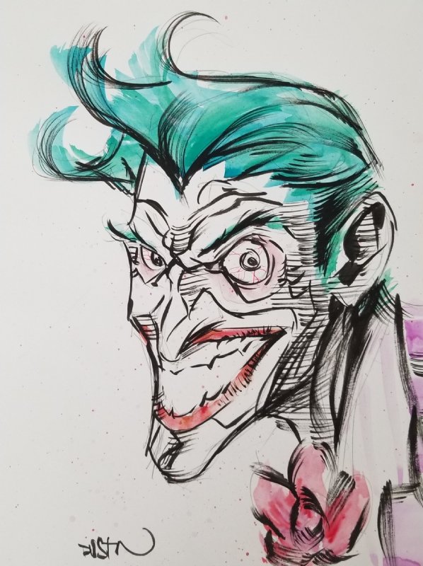 joker colored pencils by heather | Image