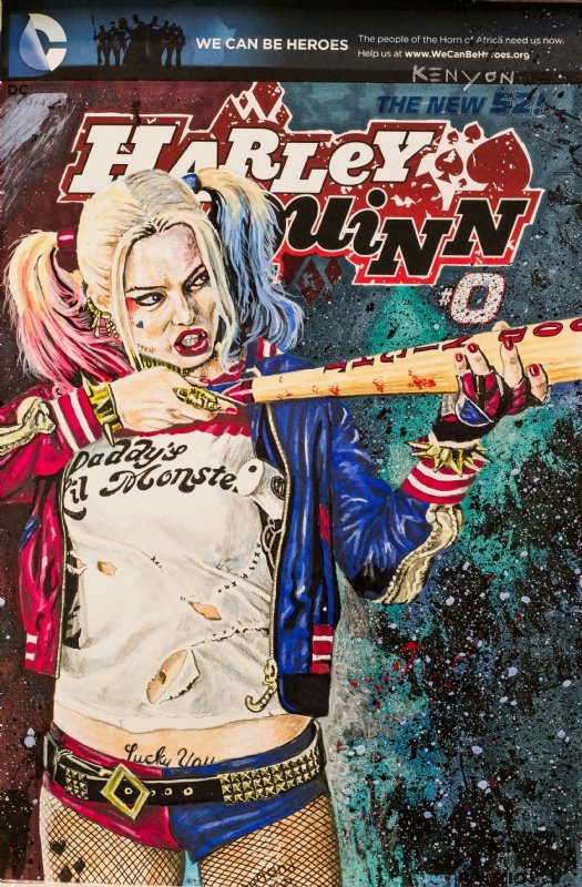 HARLEY QUINN AND BIRDS OF PREY #2 - PAPERFILMS EXCLUSIVE - UNSIGNED SKETCH  COVER