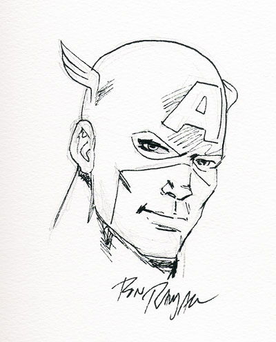 Captain America by Ron Randall, in David Bargman's Sketches: Theme Book ...