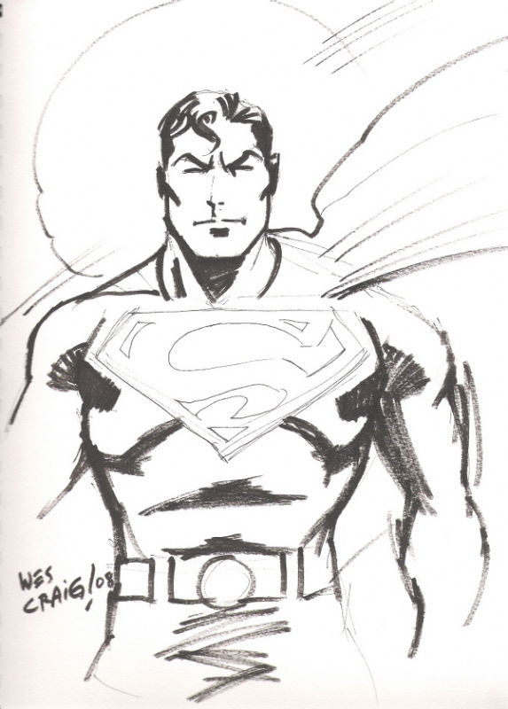 Superman by Wes Craig, in David Bargman's Sketches: San Diego Comic-Con ...