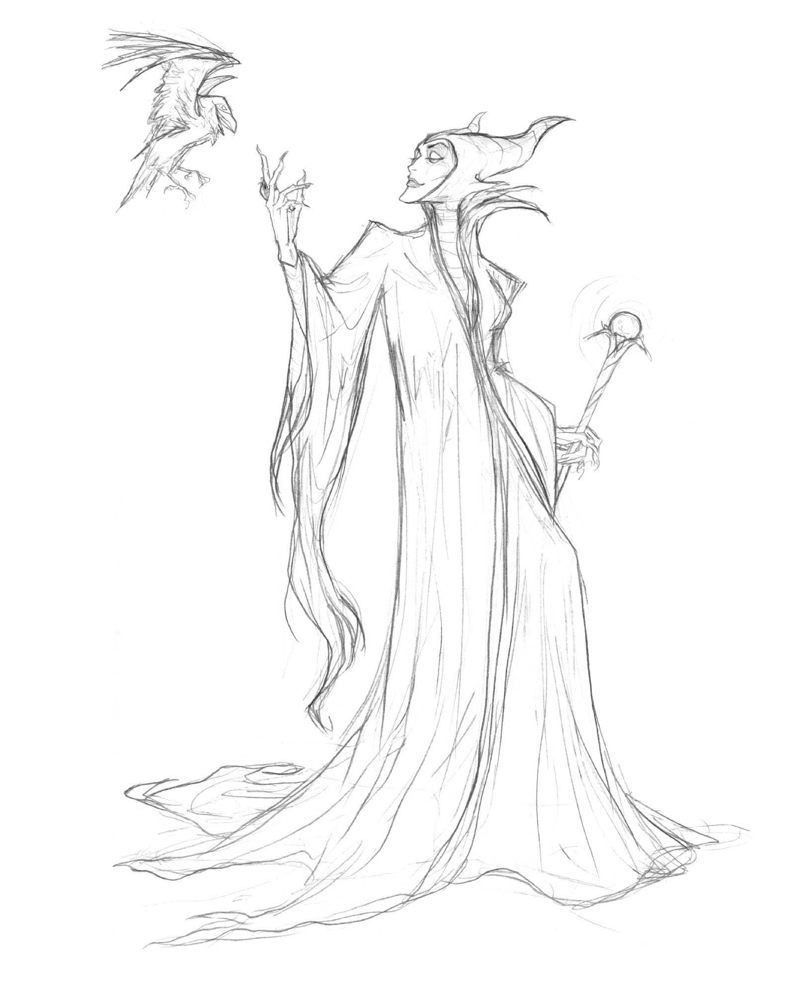 ArtStation - Maleficent sketch