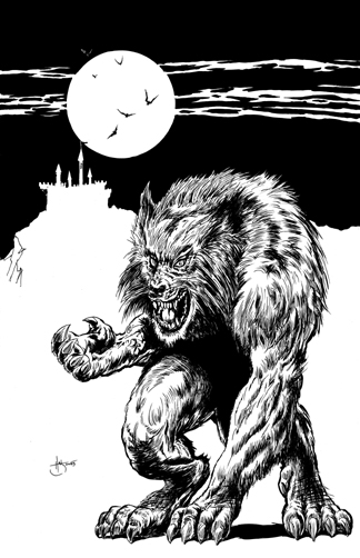Wolfie, in Hal Jones's Horror/Macabre/Fantasy Comic Art Gallery Room