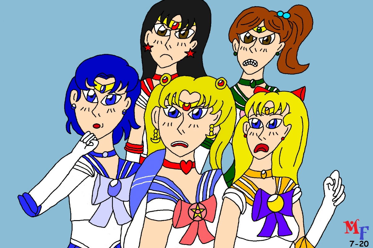 Sailor Moon Redraw Challenge In Chris Vickerss Anime Pin Ups Comic Art Gallery Room 