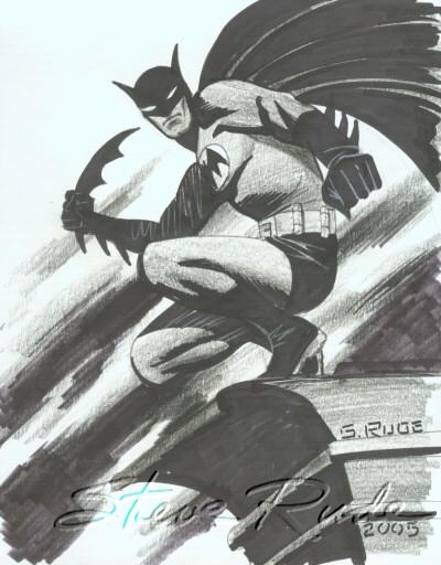 Batman by Steve Rude, in John Michael Jackson's Art Given as Gifts Comic  Art Gallery Room