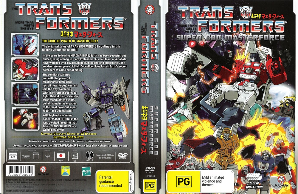 Soportar Indomable vergüenza Guido Guidi - Transformers Masterforce DVD Cover, in Mike K's Transformers  Box Art Comic Art Gallery Room
