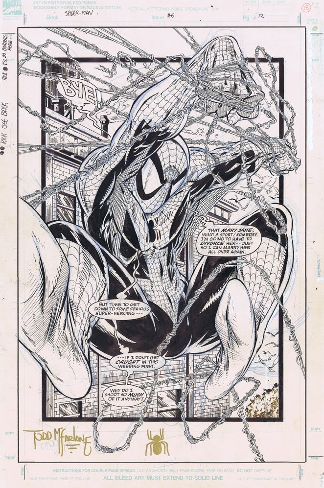 Todd McFarlane - Spiderman 6 , in Mike K's Marvel Gallery Comic Art  Gallery Room