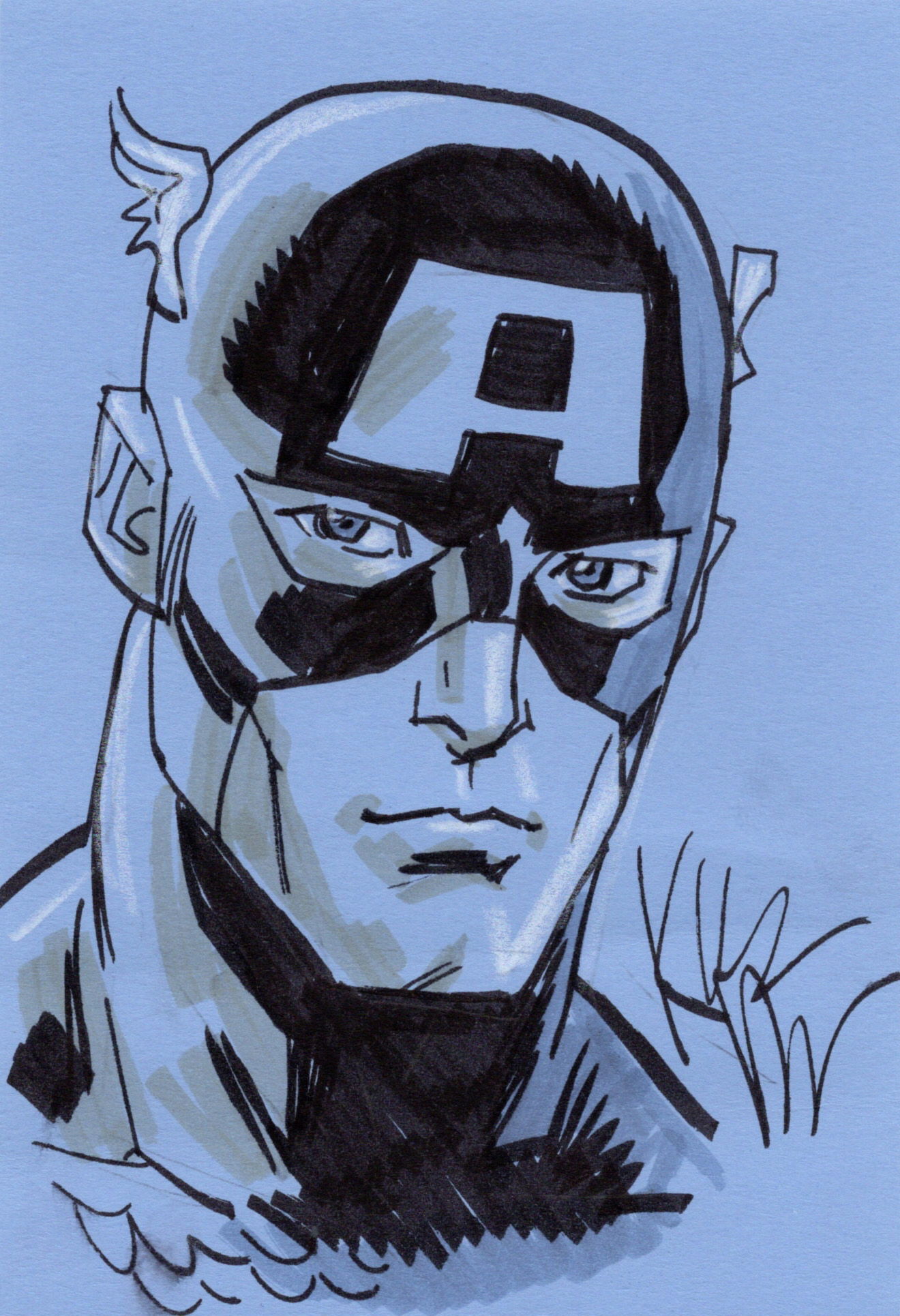 Captain America, in Shane Simek's Captain America and SHIELD Sketches ...