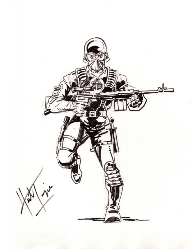 Cobra Trooper, in Shane Simek's G.I. JOE Sketchbook Comic Art Gallery Room