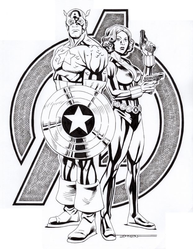 captain america and black widow comics