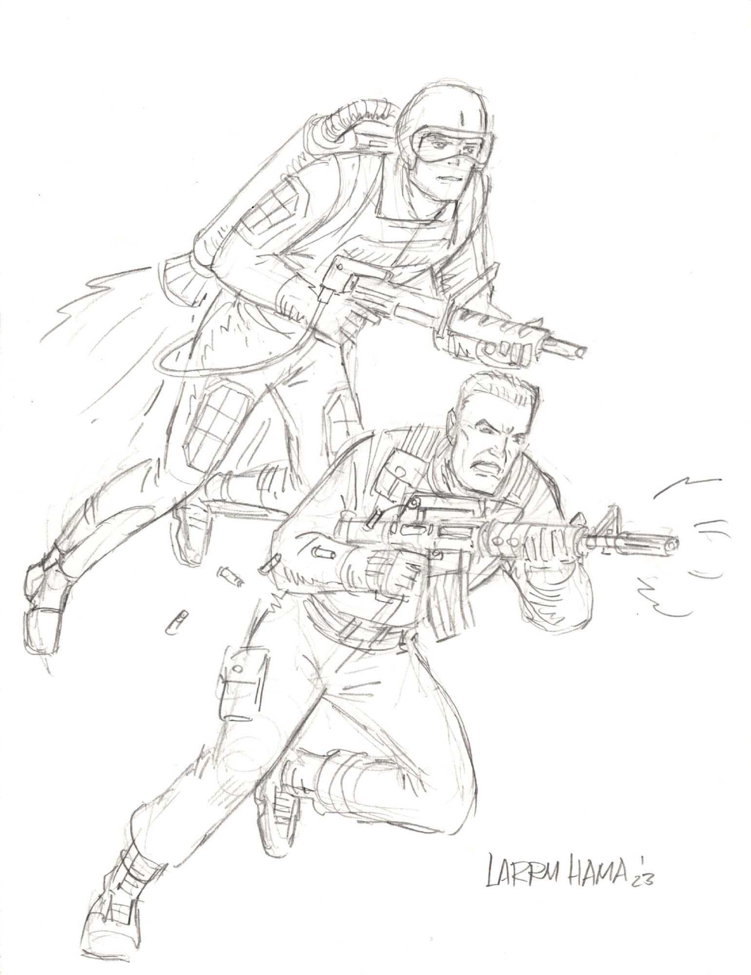 Colonel Hawk and Grand Slam, in Shane Simek's G.I. JOE Sketches and ...