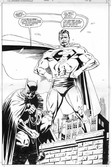 Batman & Superman by Lee Weeks, in George O's Batman & Superman Lee Weeks  Comic Art Gallery Room