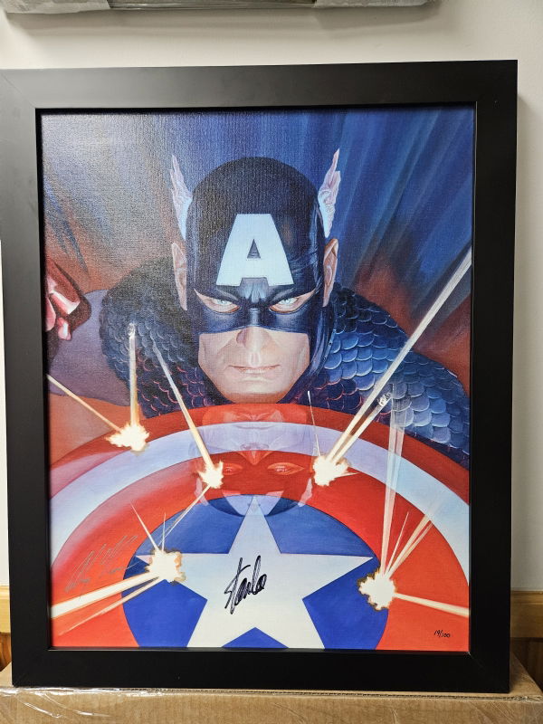 Alex Ross Captain America Visions Signed By Ross And Stan Lee In George Os Alex Ross Comic 6714