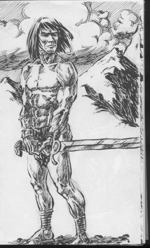 Conan, in Mark Stoddard's Sketches Comic Art Gallery Room