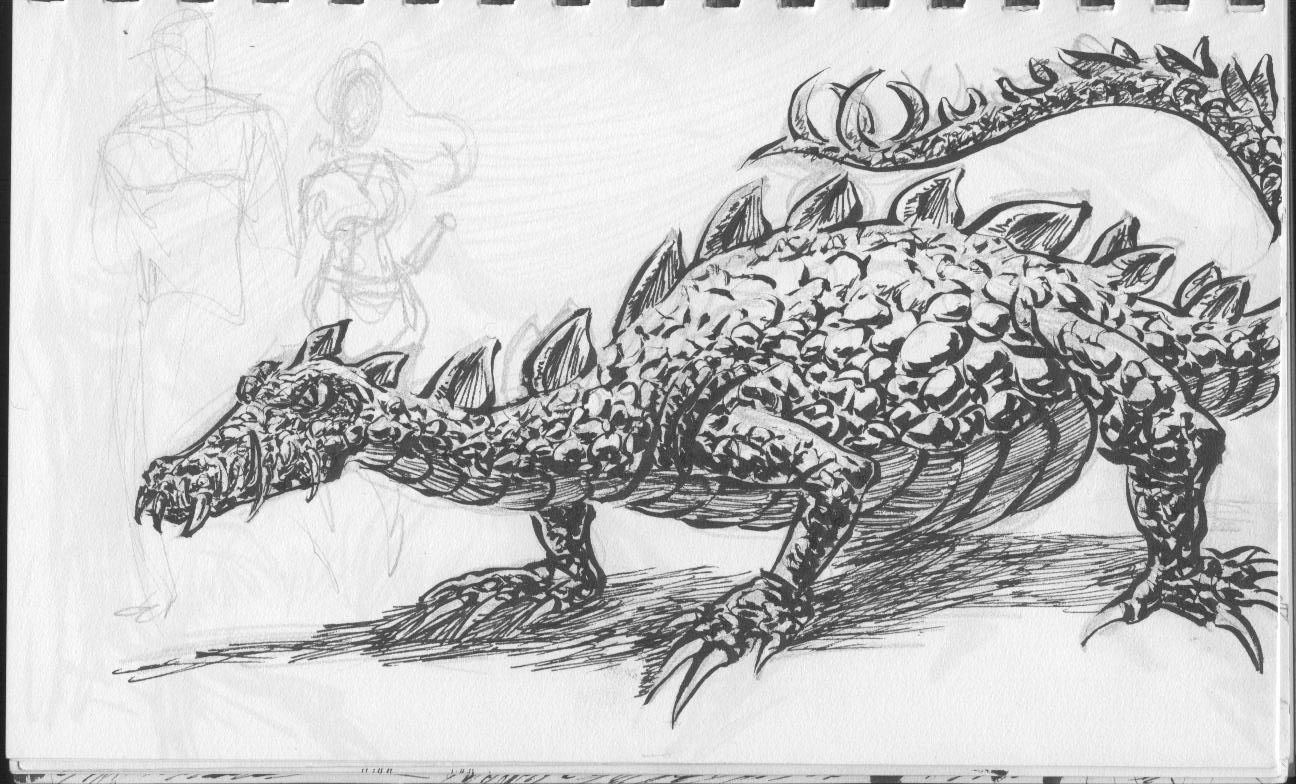 Dragon, in Mark Stoddard's Sketches Comic Art Gallery Room