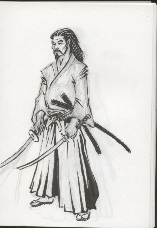 Samurai, in Mark Stoddard's Sketches Comic Art Gallery Room