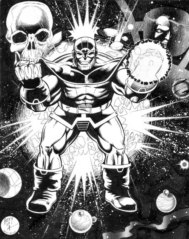 Thanos , in steven berry's Thanos Vs The Spectre Comic Art Gallery Room